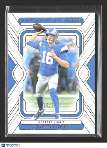 2025 Panini National Treasures Football Jared Goff #34 75/99
