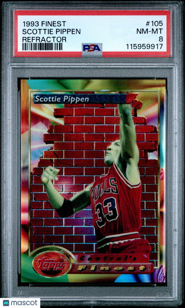 1993 Finest Scottie Pippen #105 Refractor PSA 8
