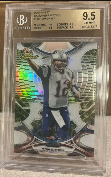 2015 Topps Finest Camo Tom Brady BGS 9.5