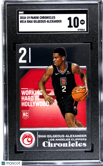 2018 Panini Chronicles Shai Gilgeous-Alexander #514 SGC 10