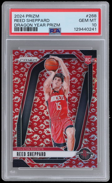 2024 Panini Prizm Reed Sheppard Dragon Year Prizm PSA 10 RC