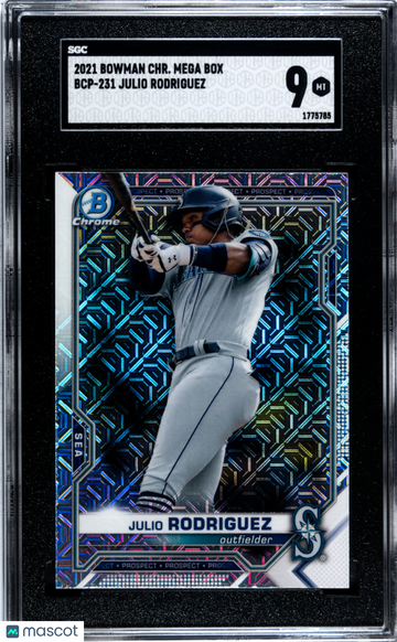 2021 Bowman Chrome Mega Box Julio Rodriguez #BCP-231 SGC 9