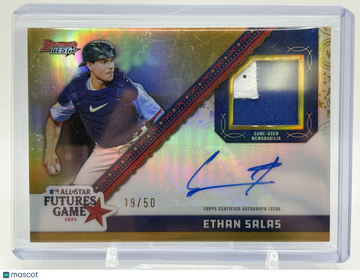 2024 Bowman's Best All-Star Futures Game Ethan Salas #FGRA-ES Gold Refractor /50 Autograph Relic Game-Used Memorabilia