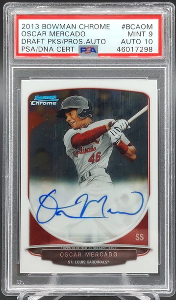 2013 Bowman Chrome Auto #BCAOM Oscar Mercado 