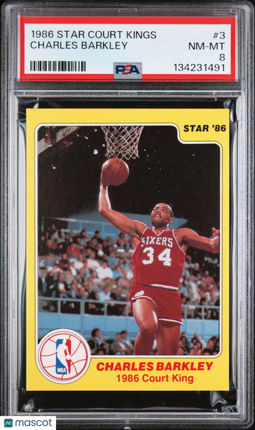 1986 Star Court Kings Charles Barkley #3 PSA 8
