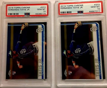 (2) 2019 Topps Chrome Fernando Tatis Jr PSA 10 RC #203