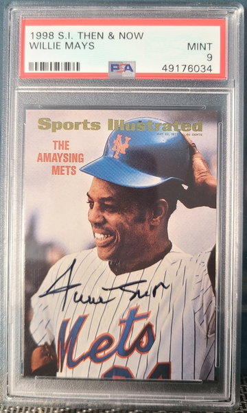 1998 Sports Illustrated Willie Mays Then & Now Auto SIGNED