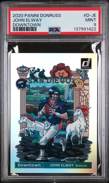 2020 Panini Donruss Downtown John Elway #DJE PSA 9
