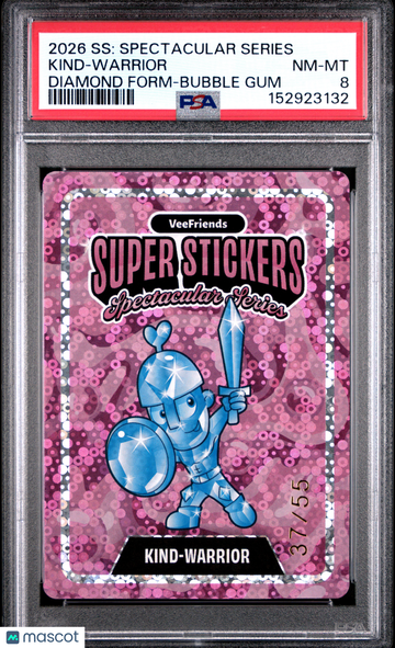 2026 Veefriends Super Stickers Kind-Warrior 37/55 PSA 8