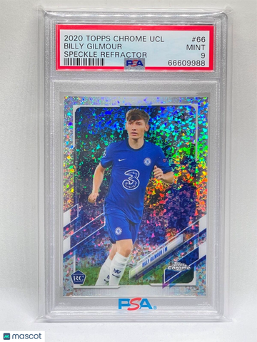 2020 Topps Chrome UEFA Champions League Billy Gilmour #66 Speckle Refractor PSA 9