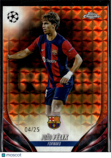 2024 Topps Chrome UEFA Club Competitions João Félix #71 Orange Mojo Refractor /25