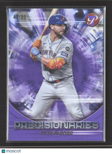 2025 Topps Pristine Precisionaries Pete Alonso #PR-23 Purple 42/99