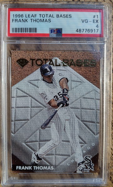 1996 Leaf Total Bases Frank Thomas PSA 4