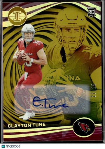 Clayton Tune 2024 Panini Illusions Football RC Auto Arizona Cardinals