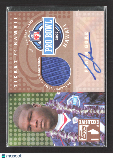 2007 Topps TX Ticket to Hawaii Frank Gore #HAJA-FG Authentic Game-Worn Material