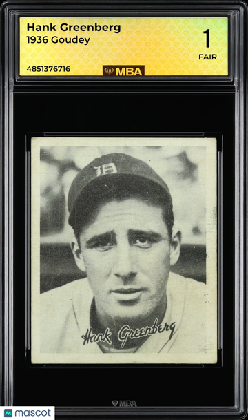 1936 Goudey Hank Greenberg MBA 1