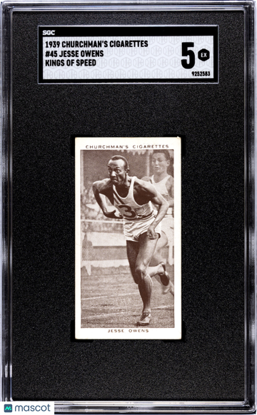 1939 Churchman's Cigarettes Kings Of Speed Jesse Owens #45 SGC 5
