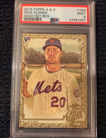 2019 Topps A+G Pete Alonso  Gold Hot Box Psa 9