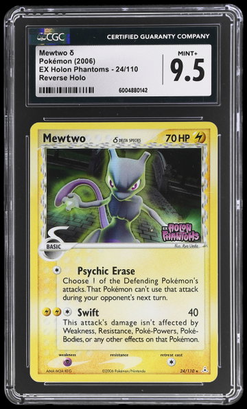 2006 Pokemon EX Holon Phantoms Mewtwo Reverse Holo CGC 9.5