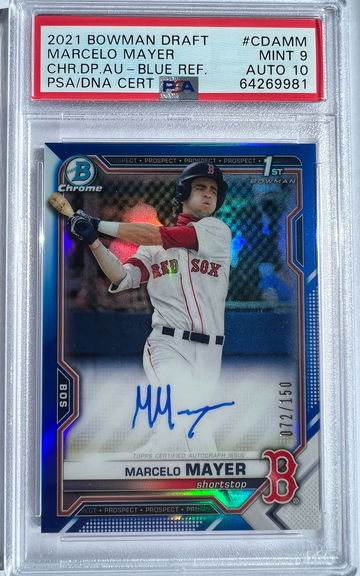 Marcelo Mayer Blue Refractor Auto PSA 9/10