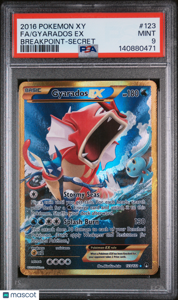 2016 Pokemon Xy Breakpoint Gyarados EX #123 Breakpoint-Secret Fa PSA 9