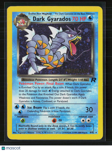 2000 Team Rocket Dark Gyarados Holo Rare #8/82
