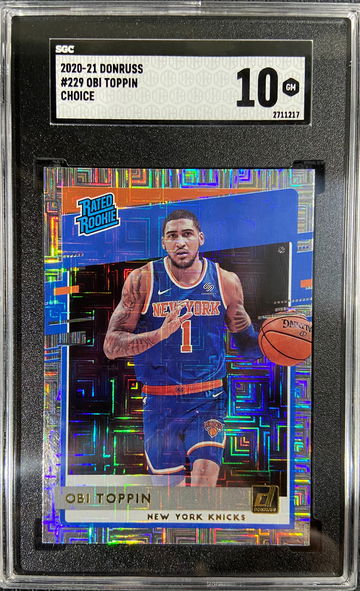2020-21 Donruss Choice RATED ROOKIE Obi Toppin SGC 10 GEM MINT