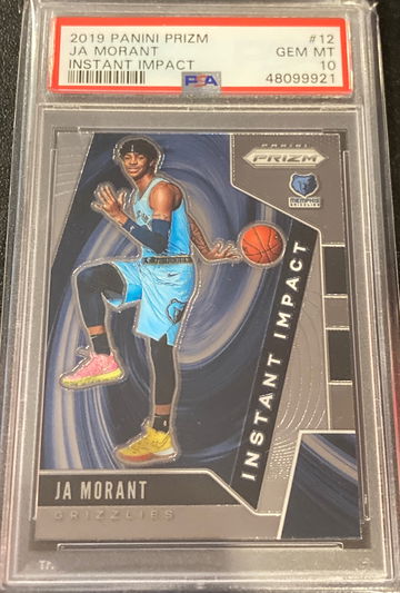 JA Morant 2019 Panini Prizm Instant Impact PSA 10 Rookie Memphis Grizzlies
