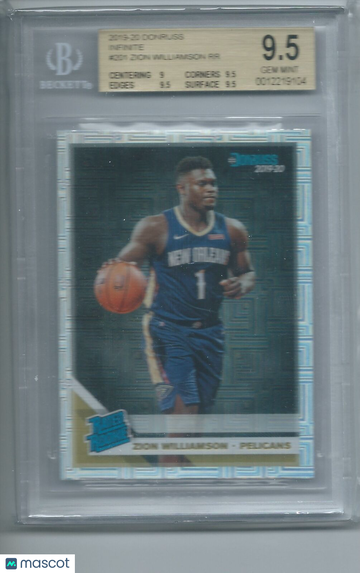 2019-20 Donruss Infinite Zion Williamson RR #201 BGS 9.5