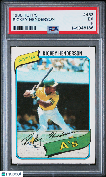 1980 Topps Rickey Henderson #482 PSA 5