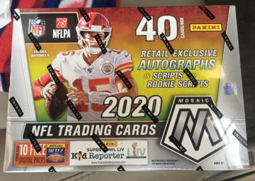 2020 Panini Mosaic Mega Box (Joe Burrow, Chase Young, Tua Tagovailoa, Justin Herbert, CeeDee Lamb, Justin Jefferson, Love, Clyde Edwards-Helaire) 