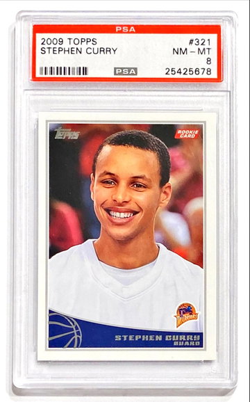 2009-10 Topps Stephen Curry #321 Rookie PSA 8 NM-MT