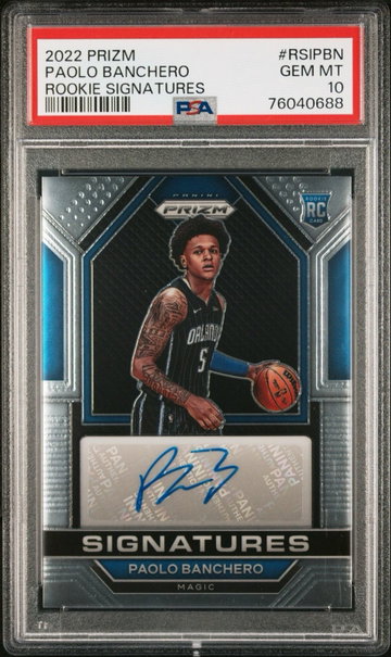2022 PANINI PRIZM ROOKIE SIGNATURES #RSIPBN PAOLO BANCHERO AUTO PSA 10 MAGIC