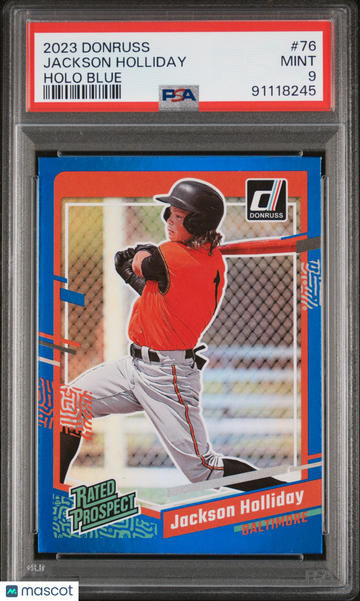 2023 Panini Donruss Jackson Holliday #76 Holo Blue PSA 9