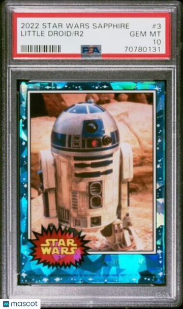 Star Wars Chrome Sapphire Edition Mark Hamill Carrie Fisher #3 PSA 10