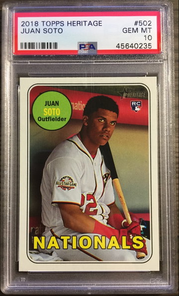 Juan Soto 2018 Topps Heritage PSA 10