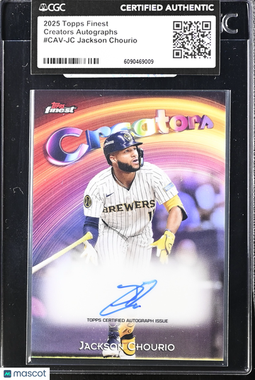 2025 Topps Finest Jackson Chourio #CAV-JC Creators Autographs CGC Authentic