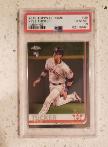 2019 Topps Chrome Kyle Tucker Rookie RC PSA 10