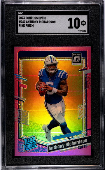 2023 Donruss Optic Pink Prizm Anthony Richardson #247 RC SGC 10