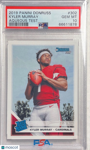2019 Panini Donruss Kyler Murray #302 Aqueous Test PSA 10