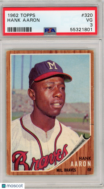 1962 Topps Hank Aaron #320 PSA 3