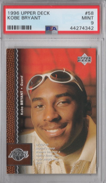 1996 Upper Deck Kobe Bryant PSA 9