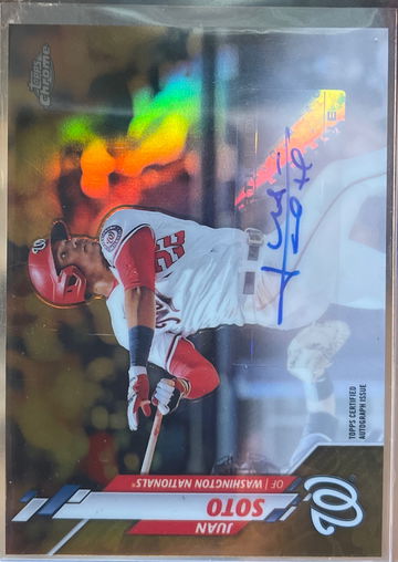 2020 Topps Chrome Juan Soto Gold Auto Refractor /50