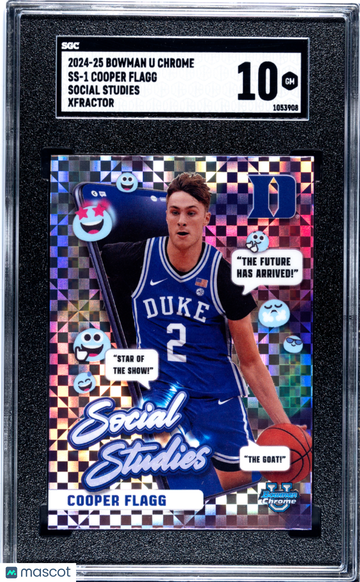 2024 Bowman U Chrome Cooper Flagg #SS-1 Social Studies Xfractor SGC 10