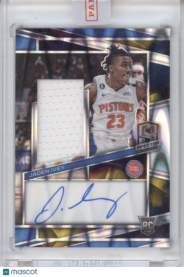 2022 Panini Spectra Jaden Ivey #214 Jersey Auto Supernova /75 RC