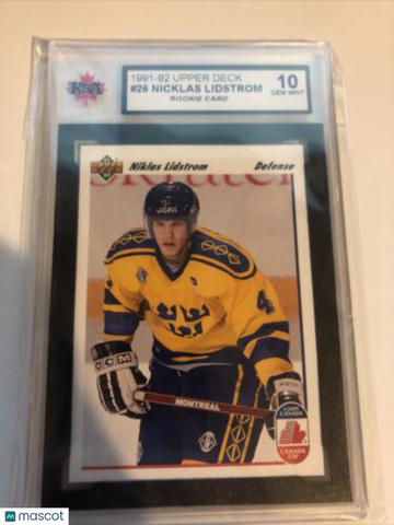 1991-92 Upper Deck Nicklas Lidstrom Rookie KSA 10