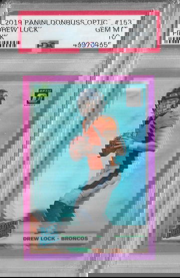 DREW LOCK 2019 DONRUSS OPTIC ROOKIE PINK PRIZM PSA 10 GEM MINT -SEAHAWKS!!