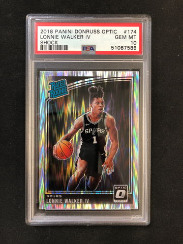 2018 Panini Donruss Optic - Lonnie Walker - Rated Rookie Shock Prizm PSA 10 Gem Mint