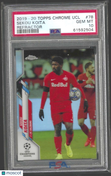 2019 Topps Chrome UEFA Champions League Sekou Koita #78 Refractor PSA 10