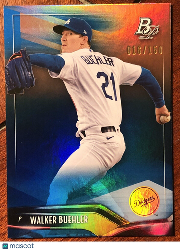 Walker Buehler 2021 Bowman #60 Platinum Blue #10/150 L.A. Dodgers FREE S&H ⚾